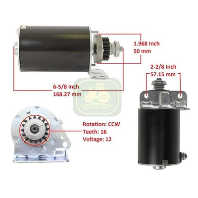 12V 16Teeth CCW AM122337 AM37352 κινητήρας εκκίνησης για
