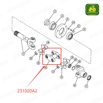 Front Axle Shaft Replacement 231021A2  Yoke For Tractor