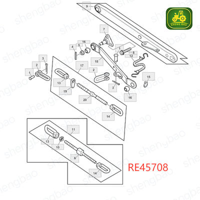 Τρίγωνες αλυσίδες σύνδεσης RE45708 SJ24944 Αλυσίδα για τρακτέρ