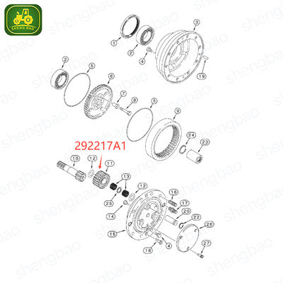 Μέρη εμπρόσθιου άξονα 292217A1 Sun Gear 29T για φορτωτή βαλβίδας
