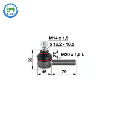 τέλος 95MM ράβδων δεσμών 00110106 3131021R1 υπόθεσης IH μερών τρακτέρ