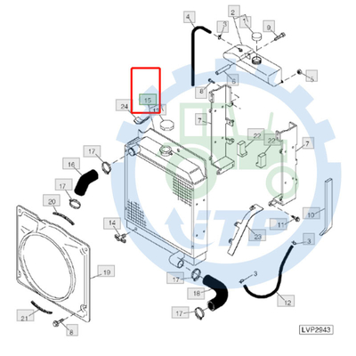 RE70236 θερμαντικό σώμα τρακτέρ για το  5320N 5410 5415 5510 5320N