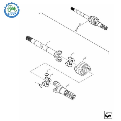 κοντός άξονας 12t 84316951 μερών φορτωτών 580N 580SN 580SN νέος Ολλανδία