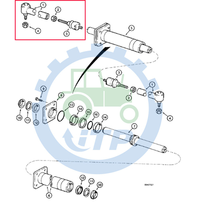 D142916 Backhoe περίπτωσης ράβδος δεσμών μερών φορτωτών 053961R1 3785463M1